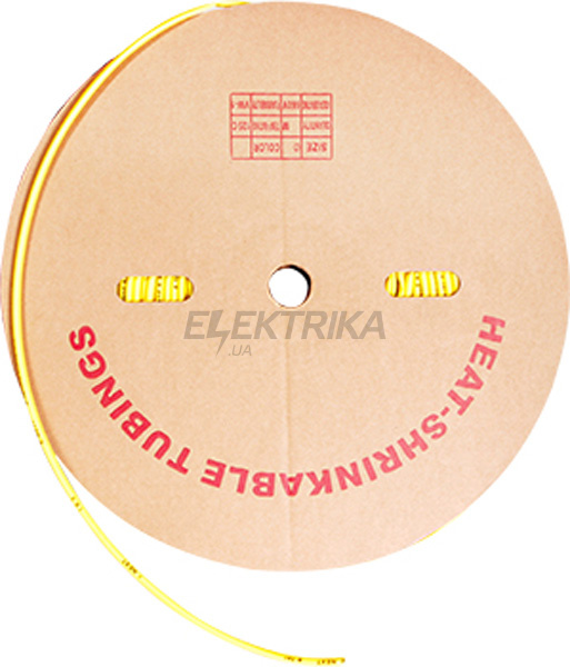 Трубка термоусаджувальна e.termo.stand.roll.8.4.yellow, 8/4, 100м, жовта