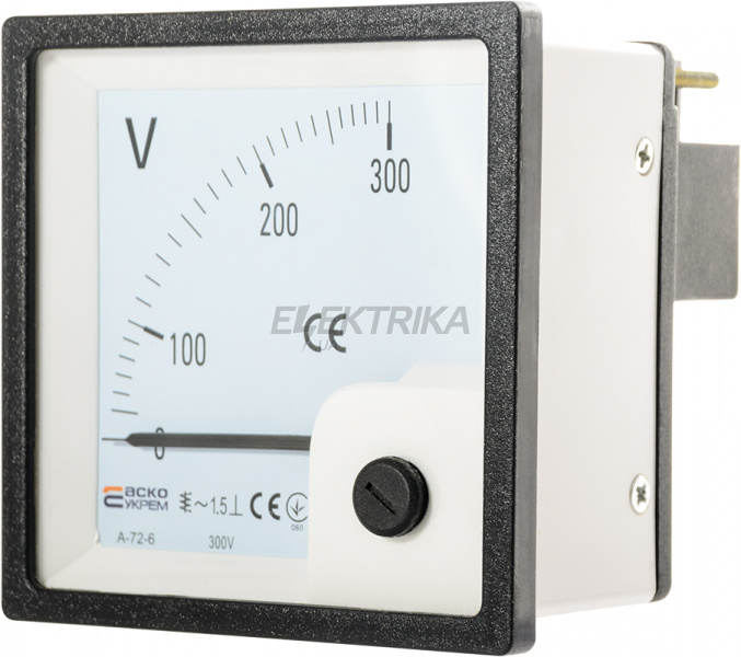 Вольтметр АСКО-УКРЕМ AС 300В 72х72 (A-72-6) (A0190010065)