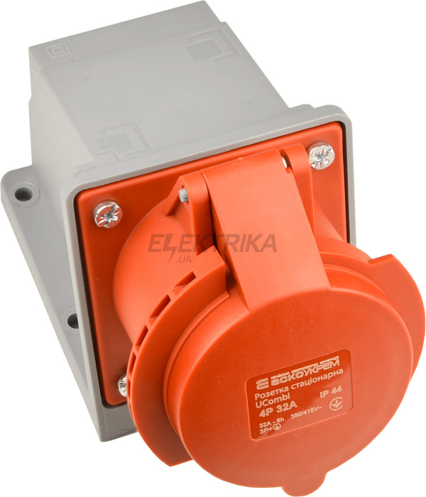 Розетка стаціонарна серії  UСombi 4P 32A IP 44 (A0080010147)
