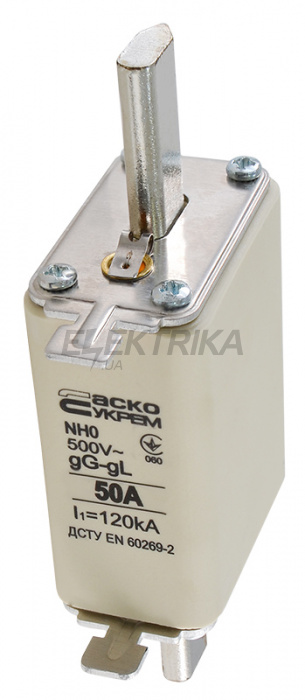 Запобіжник ножовий плавкий АСКО-УКРЕМ NH0 50A gG (A0050010021)
