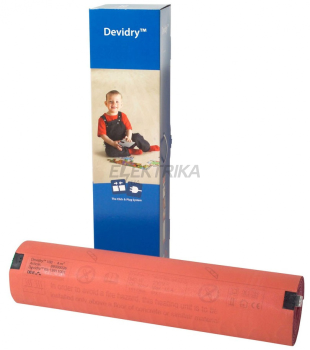 Мат нагрівальний Devidry 100, 3 м. кв.