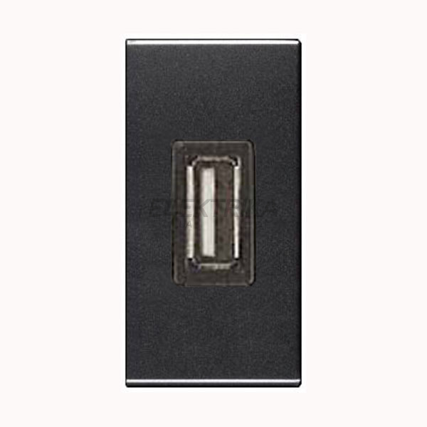 Розетка USB 0.75А 1 мод. Zenit N2185 AN, антрацит