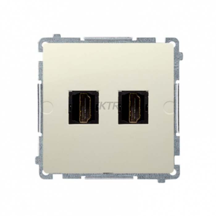 Розетка подвійна HDMI Simon Basic бежева (BMGHDMI2.01/12)