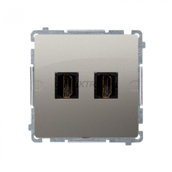 Розетка подвійна HDMI Simon Basic сатин (BMGHDMI2.01/29)