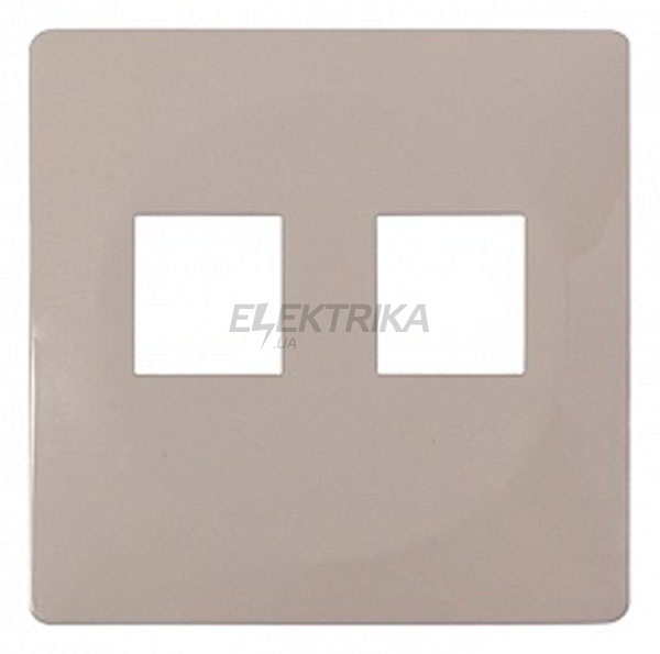 Панель e.lux.16121L.pn.ivory для розетки подвійний під Jack RJ12 або RJ45, "слонова кістка"