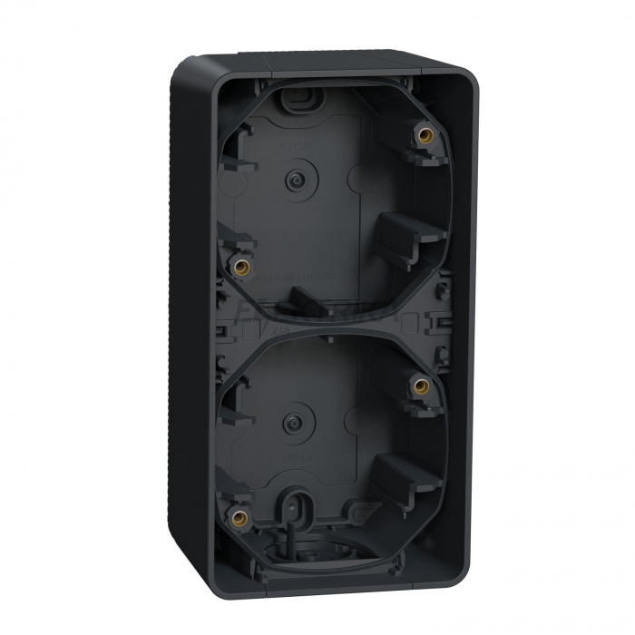 Короб для установки на поверхні Schneider Electric Mureva Styl - surface mounted box - 2 gangs vertical-grey MUR37912