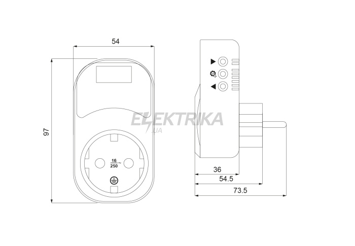 Реле контролю напруги розеткове URate S-16 AC 230V 16A (A0010230004)