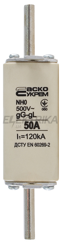Запобіжник ножовий плавкий АСКО-УКРЕМ NH0 50A gG (A0050010021)