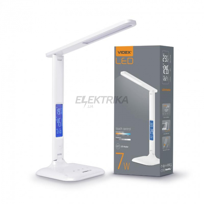 LED настільна лампа VIDEX TF05W 7W 3000-5500K білий (VL-TF05W)