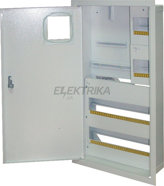 Шафа e.mbox.stand.w.f3.36.z під трифазний лічильник + 36 мод., що вбудовується, із замком
