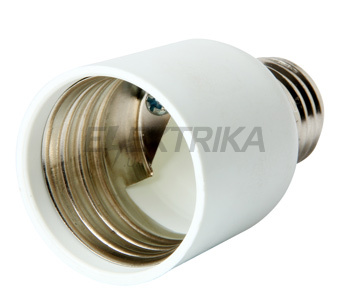 Перехідник E.NEXT e.lamp adapter.Е27/Е40.white, з патроном Е27 на Е40, пластиковий (s9100015)