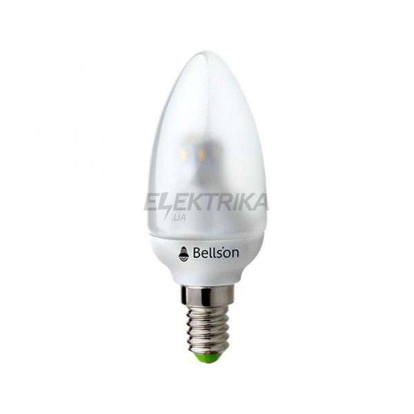 Лампа світлодіодна LED "Свічка", E14, 3Вт, 2800К, матова, BL-E14/3Вт-200/28-C38/O