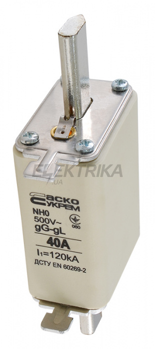 Запобіжник ножовий плавкий АСКО-УКРЕМ NH0 40A gG (A0050010020)
