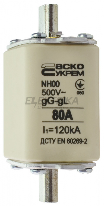 Запобіжник ножовий плавкий АСКО-УКРЕМ NH00 80A gG (A0050010014)
