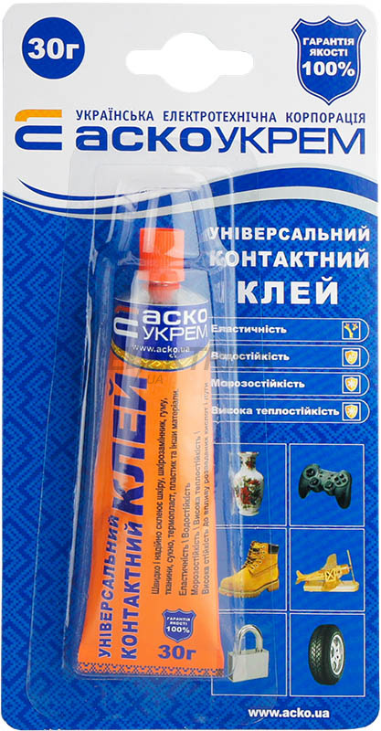 Універсальний Контактний Неопреновий клей (блістер) 1шт - 30г (A.HU-1-30)