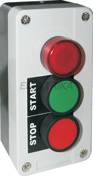 Кнопковий пост e.cs.stand.3.start.stop.light, (фаза-нуль+підсв.; В363)