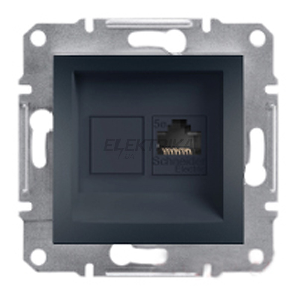 Розетка комп'ютерна RJ45 Schneider Electric Asfora антрацит (EPH4700171)