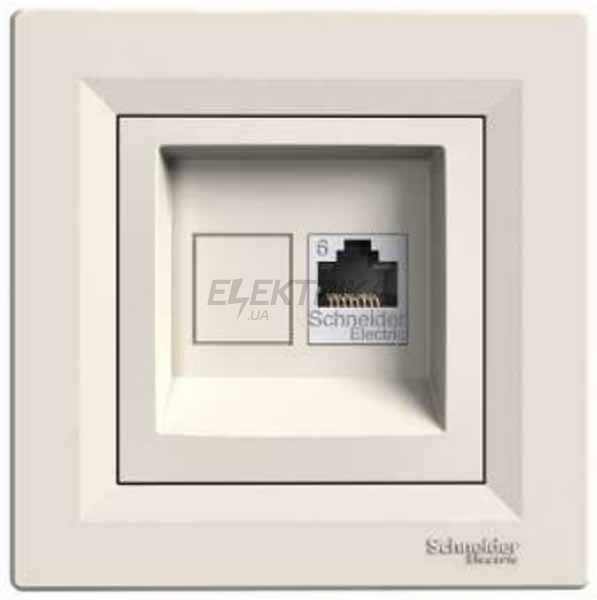 Розетка комп'ютерна RJ45 Schneider Electric Asfora кремовий (EPH4700123)
