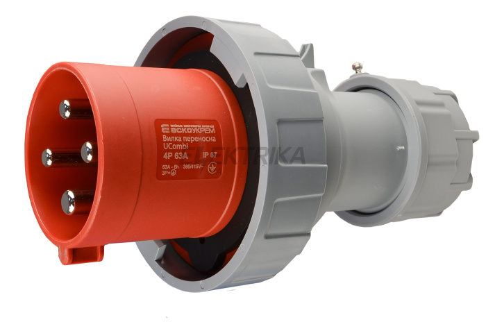 Вилка переносна серії UCombi  4P  63А IP 67 (A0080010110)