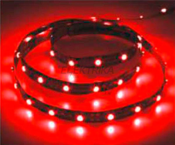 Стрічка світлодіодна LS606/LED-RL 30SMD(5050)/m 7,2W/m 12V 5m-8-0,22mm червоний