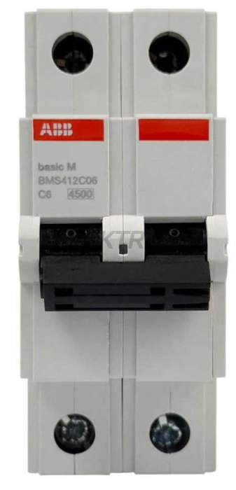 Автоматичний вимикач ABB basic M 2P C6 (2CDS642041R0064)