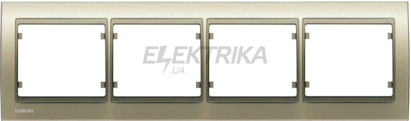 Рамка 4 посту Siemens Mega золото мальтійське (S22004 DM)