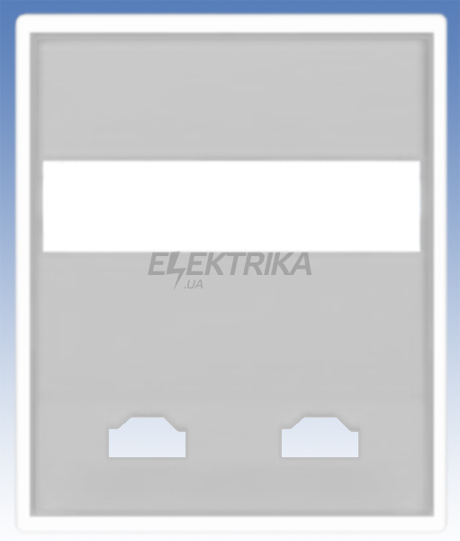 Центральна панель телефонної розетки подвійна, білий/крижаний білий, Time, Elektro-Praga