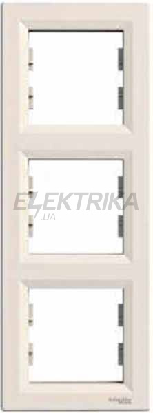 Рамка вертикальна 3 посту Schneider Electric Asfora кремовий (EPH5810323)