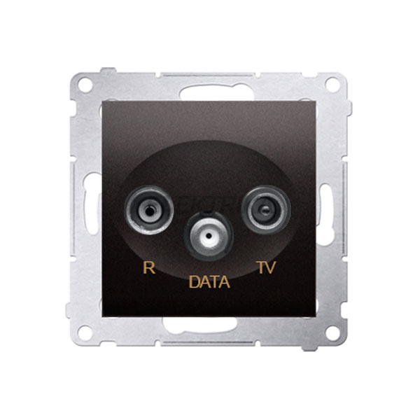 Розетка R-TV-DATA кінцева Simon 54, антрацит