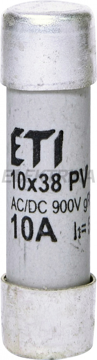 Плавка вставка запобіжник ETI CH10x38 gR 10A/900V AC/DC 002625031