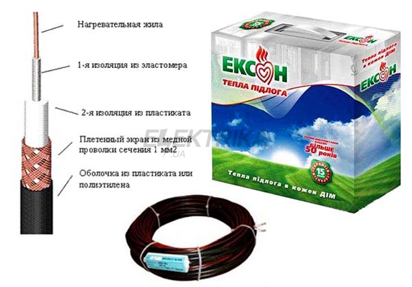 Кабель одножильний 16,5 Ексон-195
