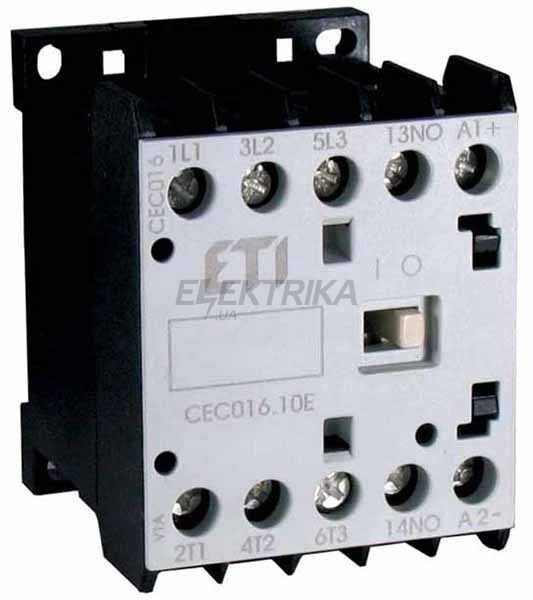 Контактор мініатюрний CEC 16.10-24V DC (16A; 7,5kW; AC3)