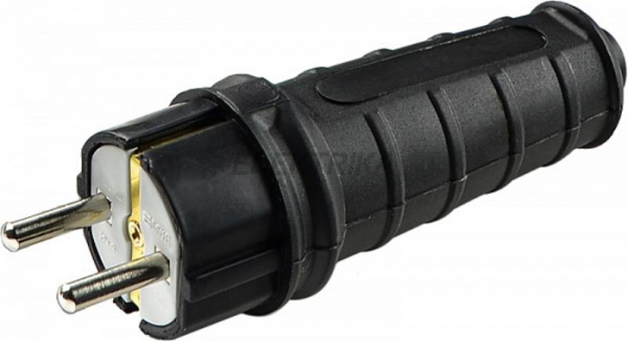 Вилка каучукова подовжена АСКО-УКРЕМ 2Р+PE 16А IP44 (A0250010002)