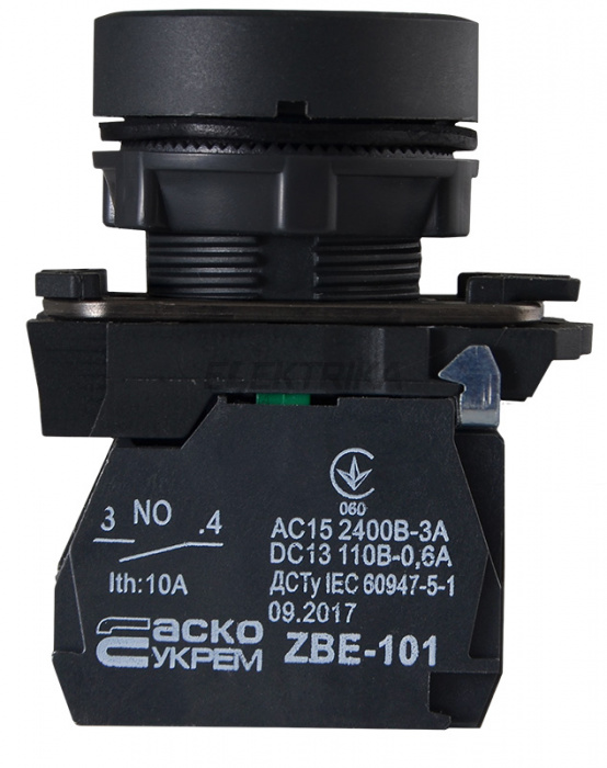 Кнопка "Старт" АСКО-УКРЕМ TB5-AA3351 чорний (A0140010150)