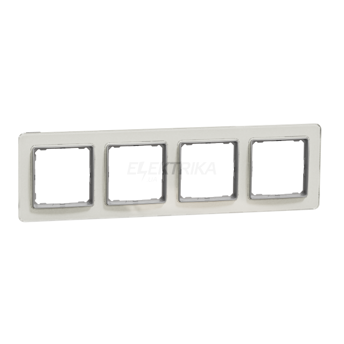 Рамка 4-постова  Штучне Біле скло Sedna Elements Schneider Electric SDD360804