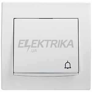 Кнопка "дзвінок" з підсвічуванням Anya, біла, Schneider Electric