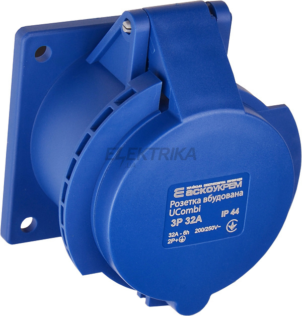 Розетка вбудована серії UCombi 3P 32A IP 44 (A0080010159)
