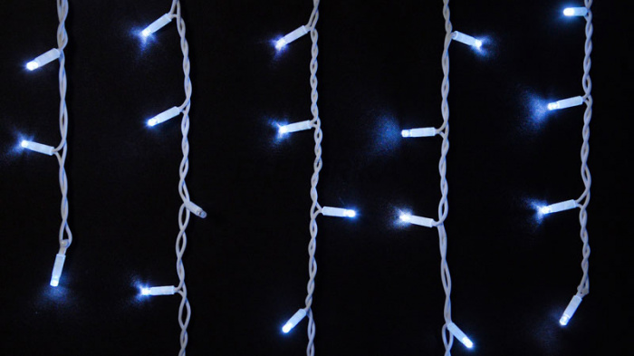 Гірлянда зовнішня DELUX ICICLE 75LED 2x0.7m білий/білий IP44 EN (90016588)