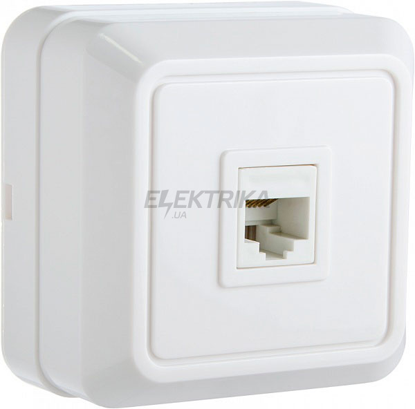 Розетка комп'ютерна РЗcom-1-Ct-W