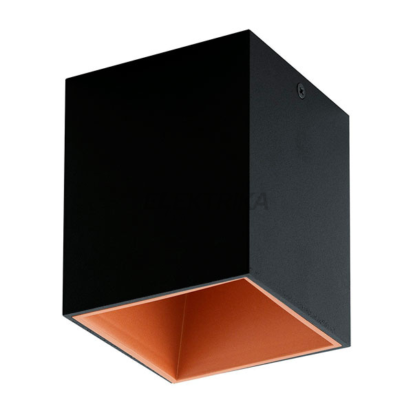 Світильник стельовий "Polasso" 1x3,3W LED, чорний/мідь, 94496