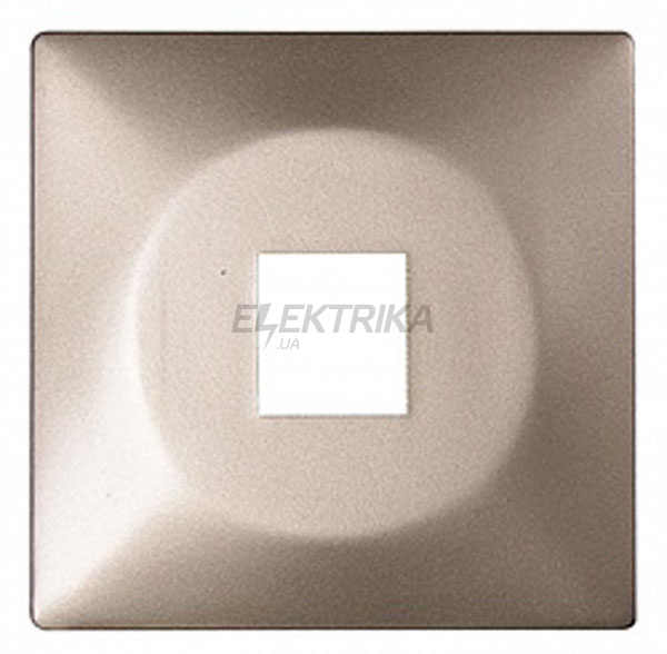Панель e.lux.16111L.pn.nickel для одинарної розетки під Jack RJ12 або RJ45, "нікель"