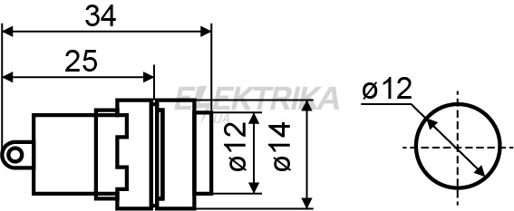 Сигнальна арматура АСКО-УКРЕМ AD22E-12DS 24V АC/DC білий (A0140030193)