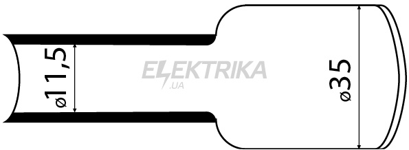 Термозбіжна трубка з клейовим шаром АСКО-УКРЕМ № 35 (1м) чорний (A0150040062)