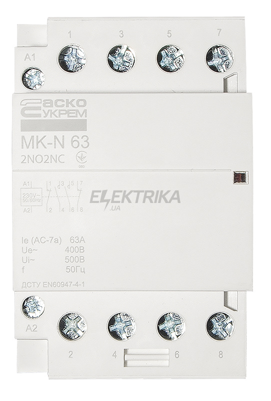 Контактор модульний АСКО-УКРЕМ MK-N 4P 63A 2NO2NC (A0040030037)