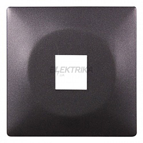 Панель e.lux.16111L.pn.anthracite для розетки одинарної під Jack RJ12 або RJ45, "антрацит"