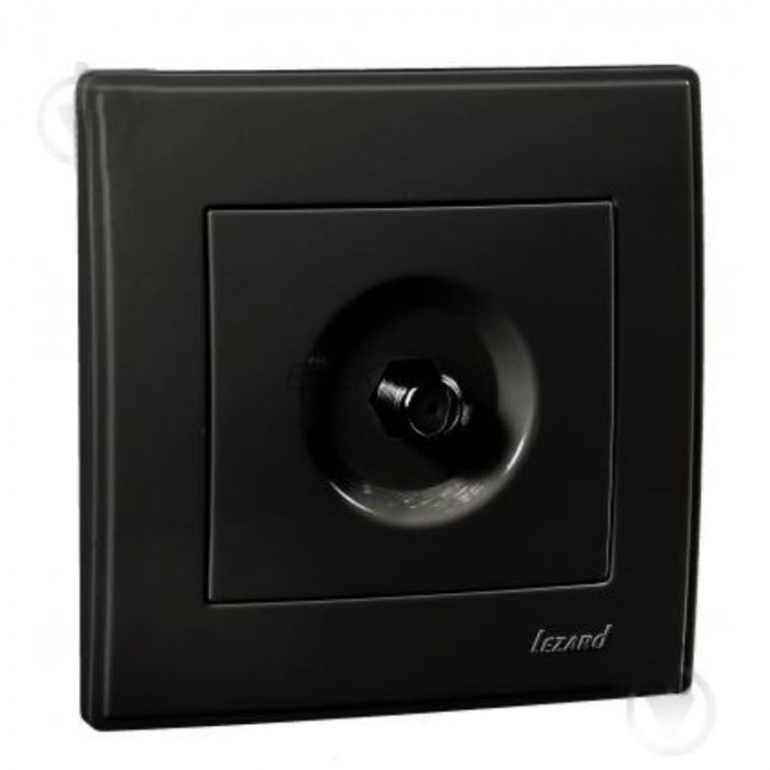Розетка супутникова Lezard Lesya роз'єм F, антрацит (705-4242-164)