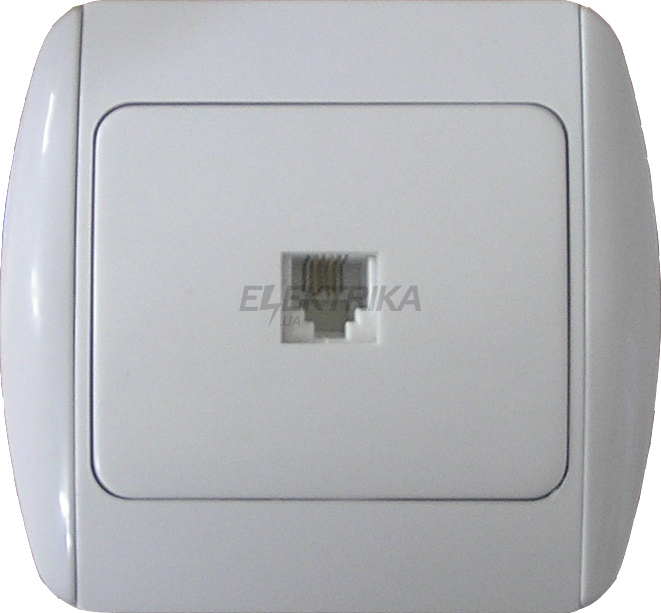 Розетка e.install.stand.814P1 телефонна одинарна