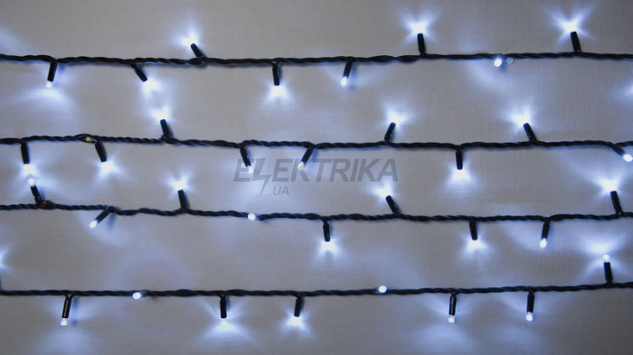 Гірлянда зовнішня DELUX STRING 200LED 20m білий/чорний IP44 EN (90009110)