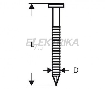 Цвях з круглою головкою SN21RK 60RG 2,8 мм, 60 мм, версії, gerillt