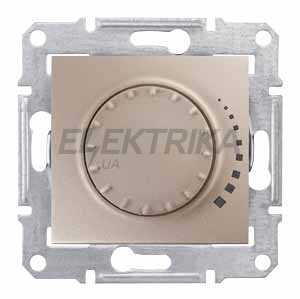 Світлорегулятор поворотний ємнісний Sedna, титан, Schneider Electric